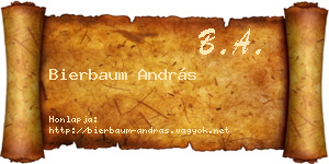 Bierbaum András névjegykártya
