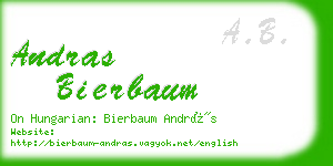 andras bierbaum business card